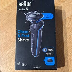 Braun Series 5 Electric Shaver - Black and Blue